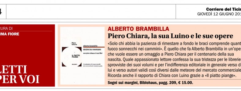 Corriere del Ticino 12 Giugno 2014